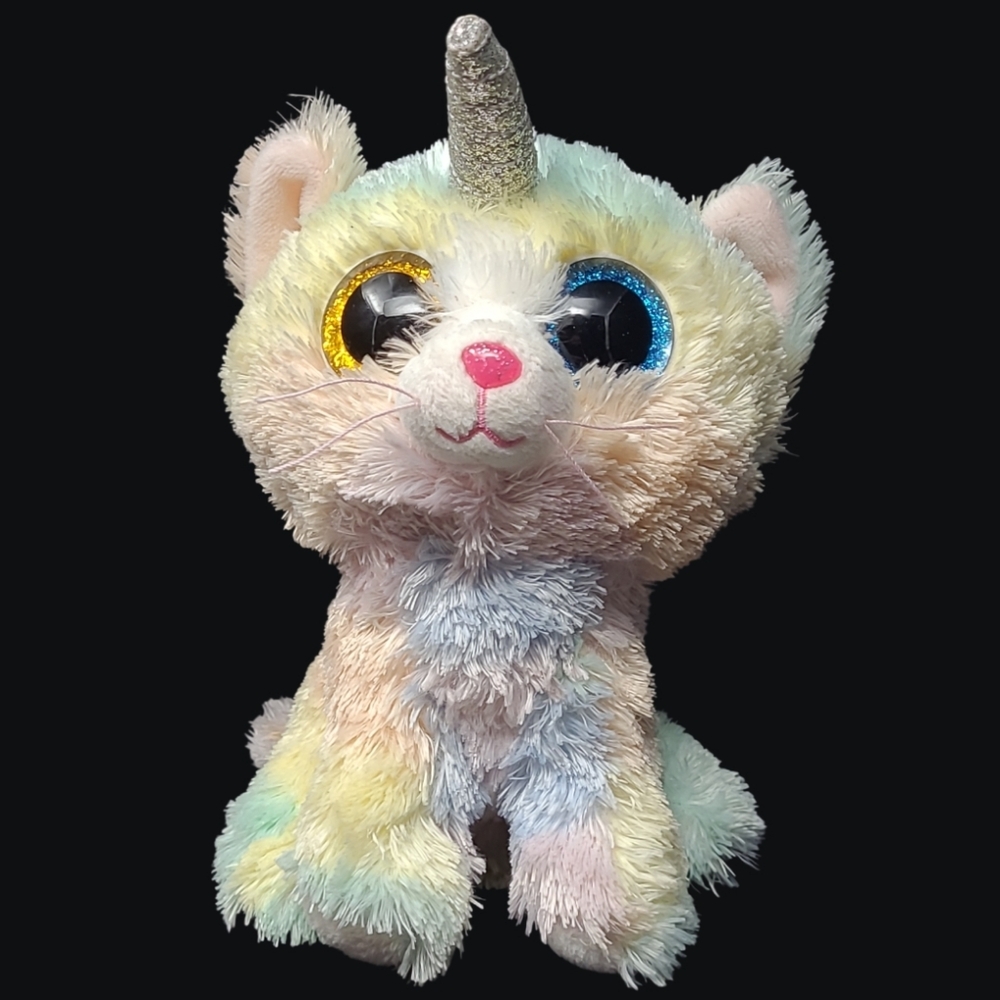 2018 TY-THE BEANIE BOO'S COLLECTION "HEATHER" THE UNICORN CAT